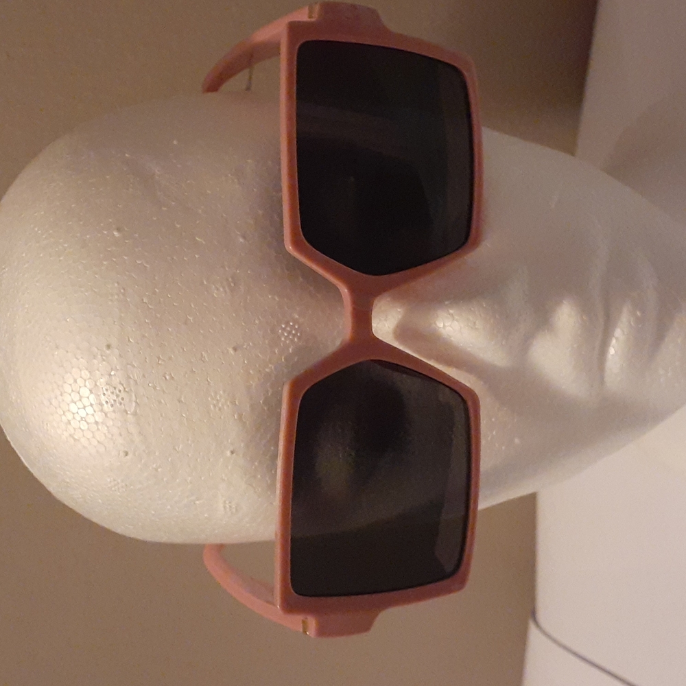 Light Purple Minimal Square Golden Ring Sunglasses